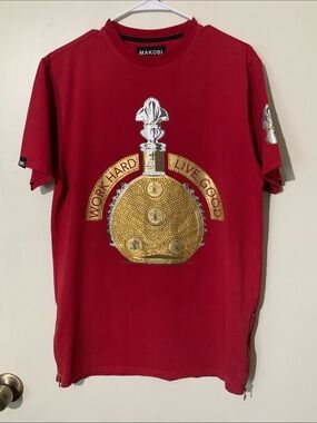 Makobi Red Crewneck Tee